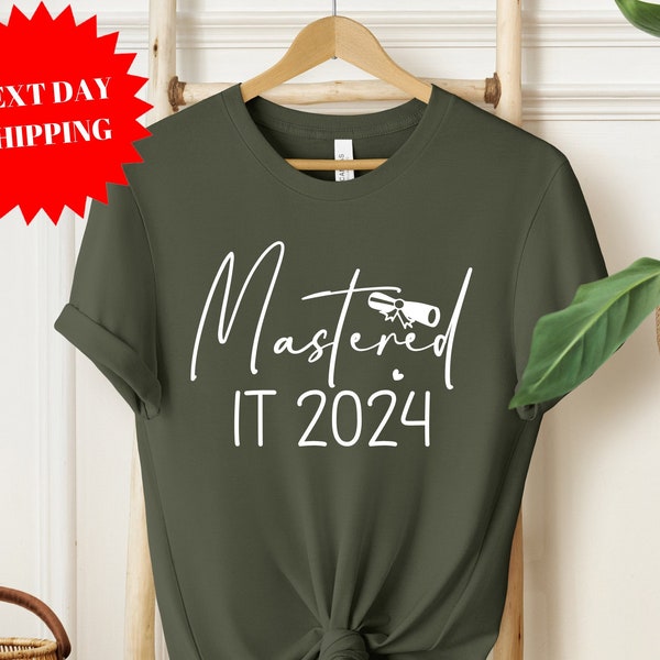 Mastered It 2024 Shirt, Mastered It Shirt, Gift Tee For Masters Graduate, MBA Tee, Grad School Shirt, Graduation School Tee, Graduation Gift