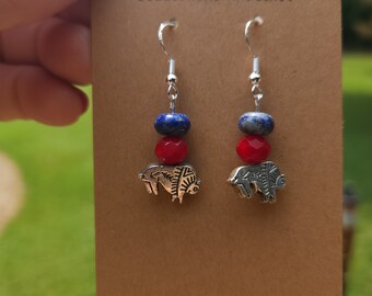 Buffalo sterling silver earrings