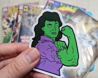 She-Hulk We Can Do It Vinyl Sticker / Jennifer Walters / Marvel Superhero Sticker