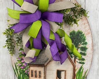 Easter Church Door Wreath, Easter Church Door Hanger, Easter Wreath, Wreath with Church, Religious Easter, Easter Decoration