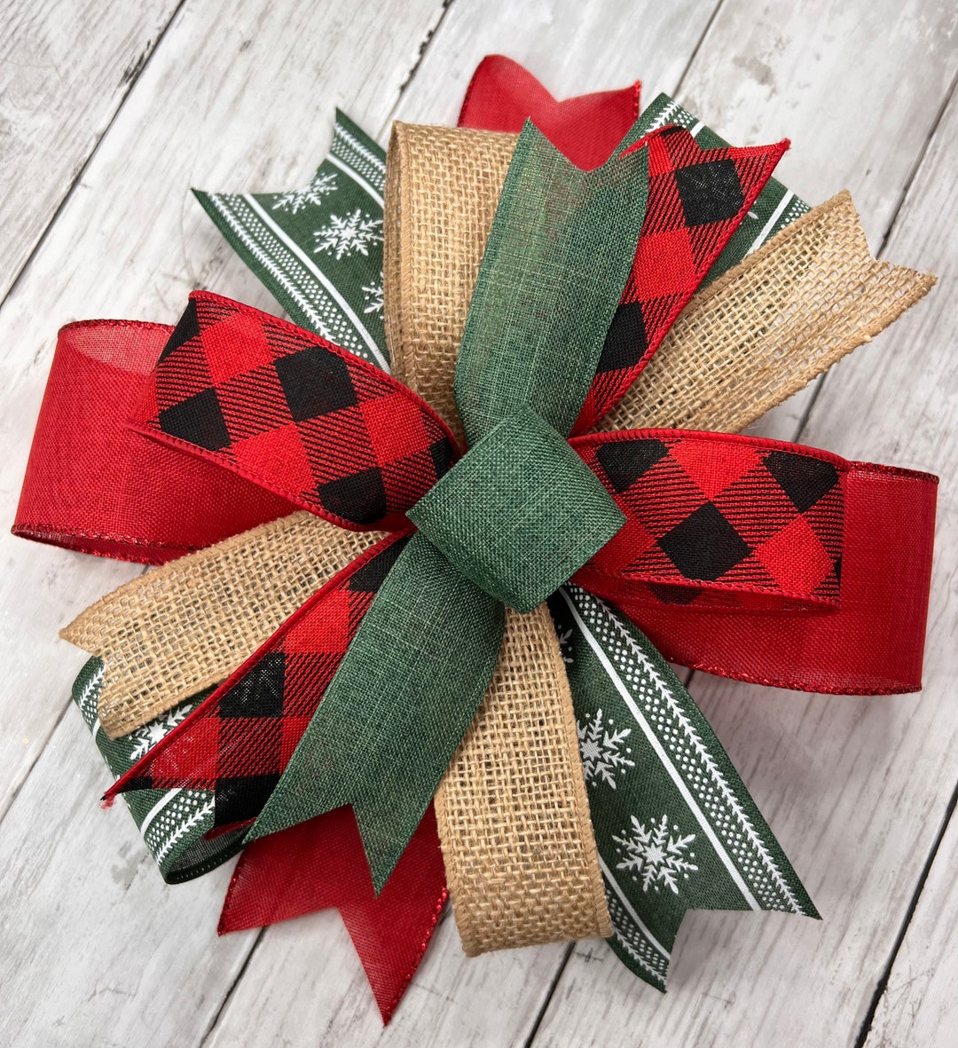 Christmas Wreath Bow Christmas Bow Christmas Swag Bow Etsy