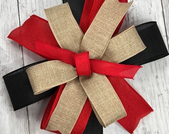 Wreath Bow, Bows for Wreaths, Swag Bow, Lantern Bow, Decoration, Wreath Embellishment, Football Bow, Sports Bow