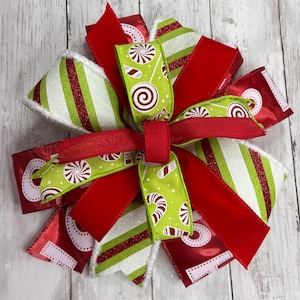 Christmas Wreath Bow, Christmas Bow, Christmas Swag Bow, Christmas Lantern Bow, Christmas Decoration, Wreath Embellishment