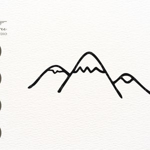 Doodle Mountains SVG | Zarys góry SVG | Sylwetka góry PNG | Plik SVG Cut dla Cricut i Silhouette | SVG Png Eps Dxf
