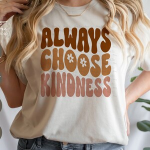 Kies altijd vriendelijkheid SVG | Retro T-shirtontwerp | Boho-Svg | Motiverende citaat Svg Cut-bestand voor Cricut en silhouet | Svg Png Eps Dxf