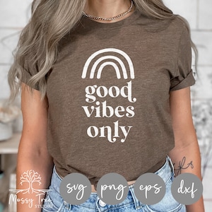 Retro Good Vibes Only SVG | Retro TShirt Design | Boho Good Vibes Svg | Motivational Quote |Svg Cut File Cricut Silhouette | Svg Png Eps Dxf