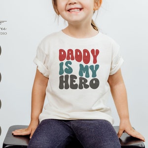 Papai é meu herói SVG | Design de camiseta do dia dos pais das crianças | Dia dos Pais Retrô SVG | Silhueta Cricut de arquivo de corte SVG | Svg Png Eps Dxf