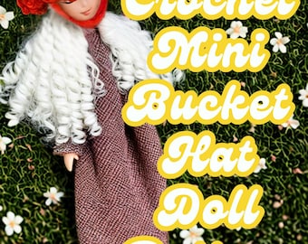 Mini Crochet Bucket Hat Pattern | Doll & Toy Sized Hat Crochet PDF | Easy Beginner Crochet Tutorial | Miniature Hat Pattern