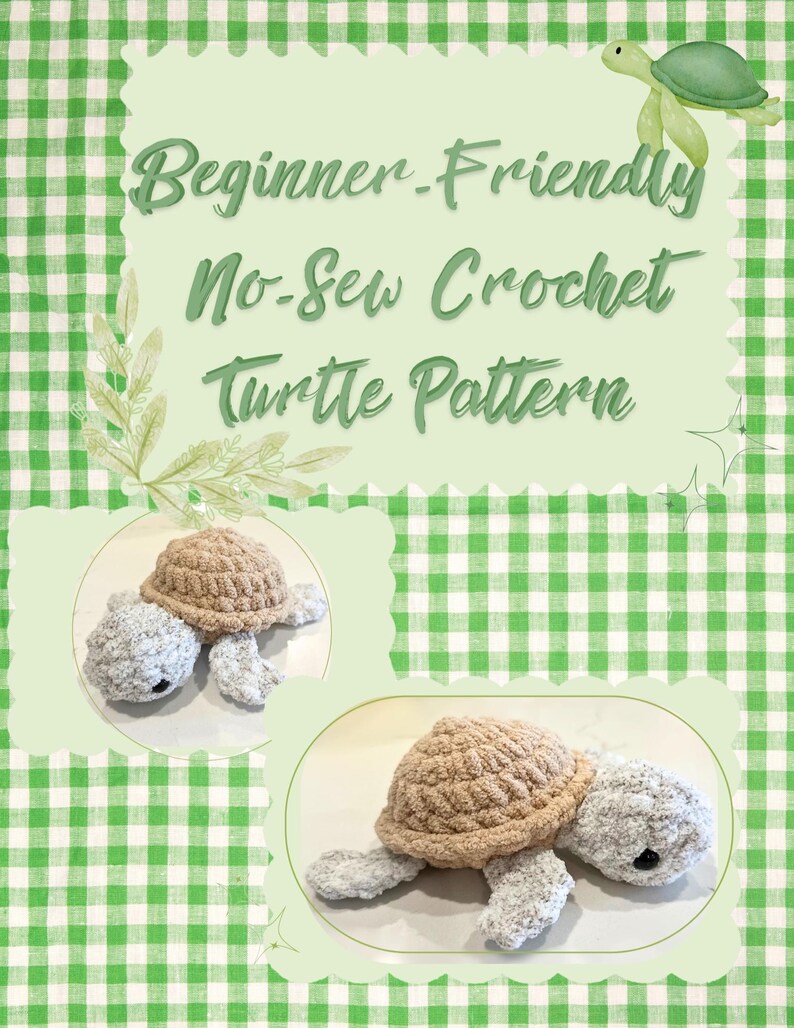 No-sew Easy Beginner Crochet Turtle Pattern | Amigurumi Turtle PDF ...