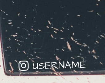 Custom Instagram Name Vinyl Decal - Holographic - Multiple Styles Available