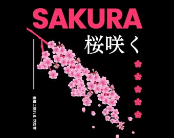 Sakura Cherry Blossom Haiku T-Shirt JDM Apparel