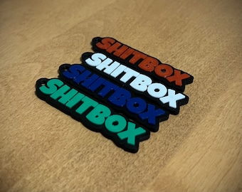 Shitbox Keychain |  Funny Accessory,  Humorous Gift for Car Owners, Mechanics, Tinkerers