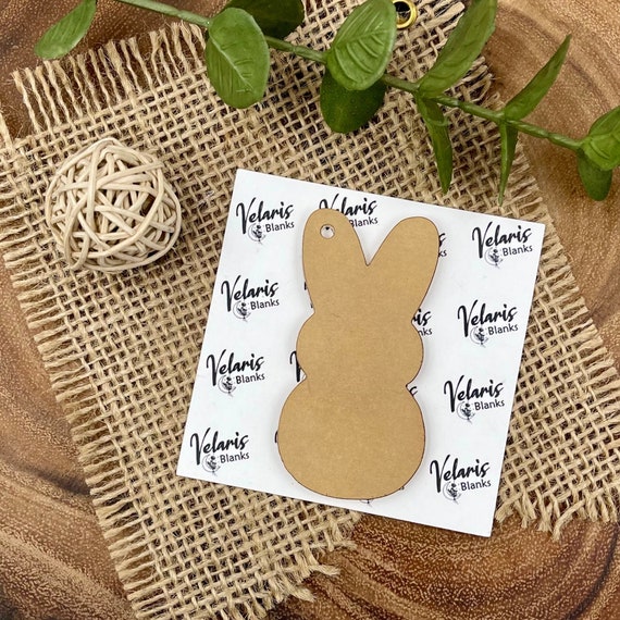 Set of 10 Peeps Bunny Acrylic Blanks Badge Reel Keychain Magnet DIY Craft  Blank Easter Blank Spring Marshmallow Peep 