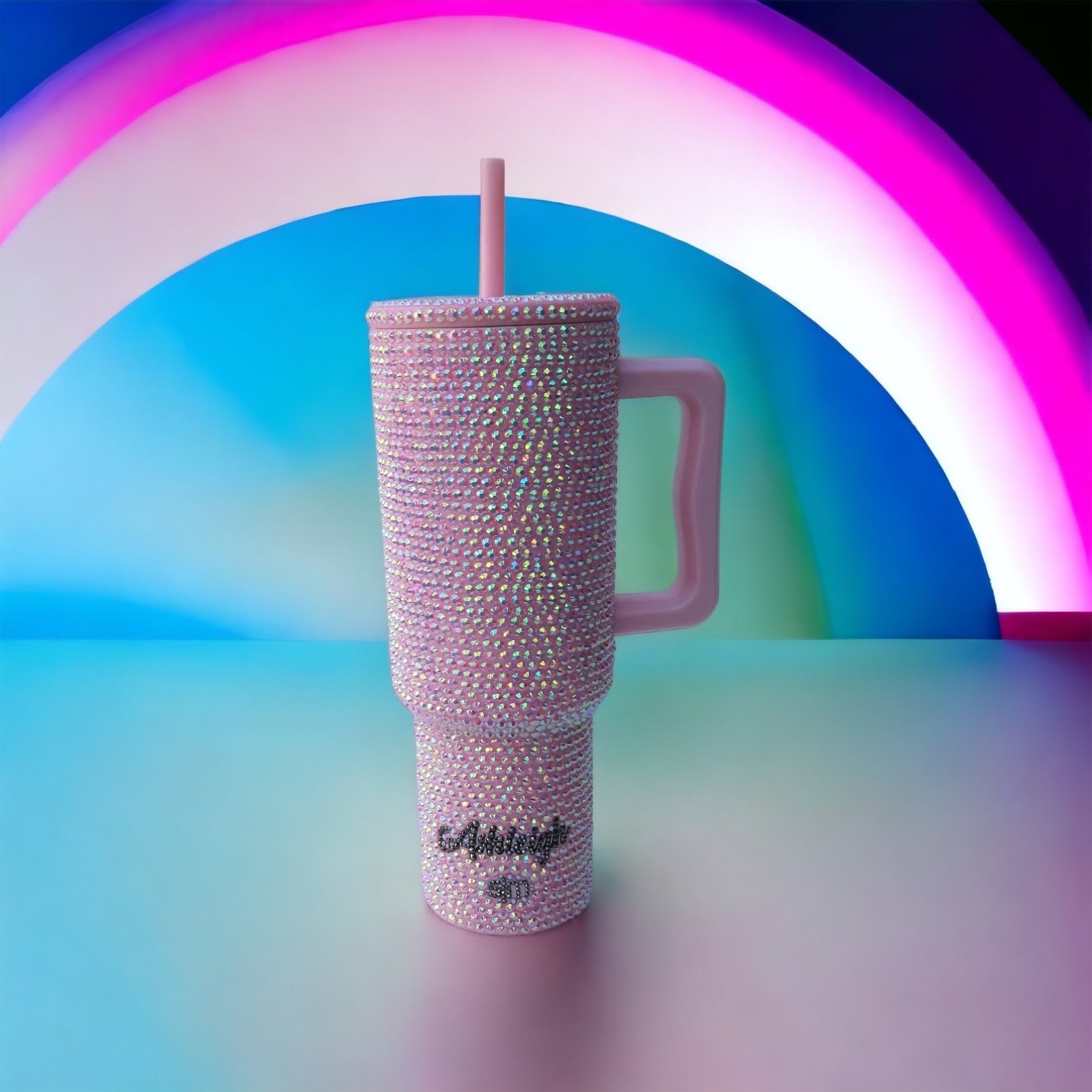 Personalized Hot Pink 28 Oz Simple Modern Tumbler Retro Doll Inspired 
