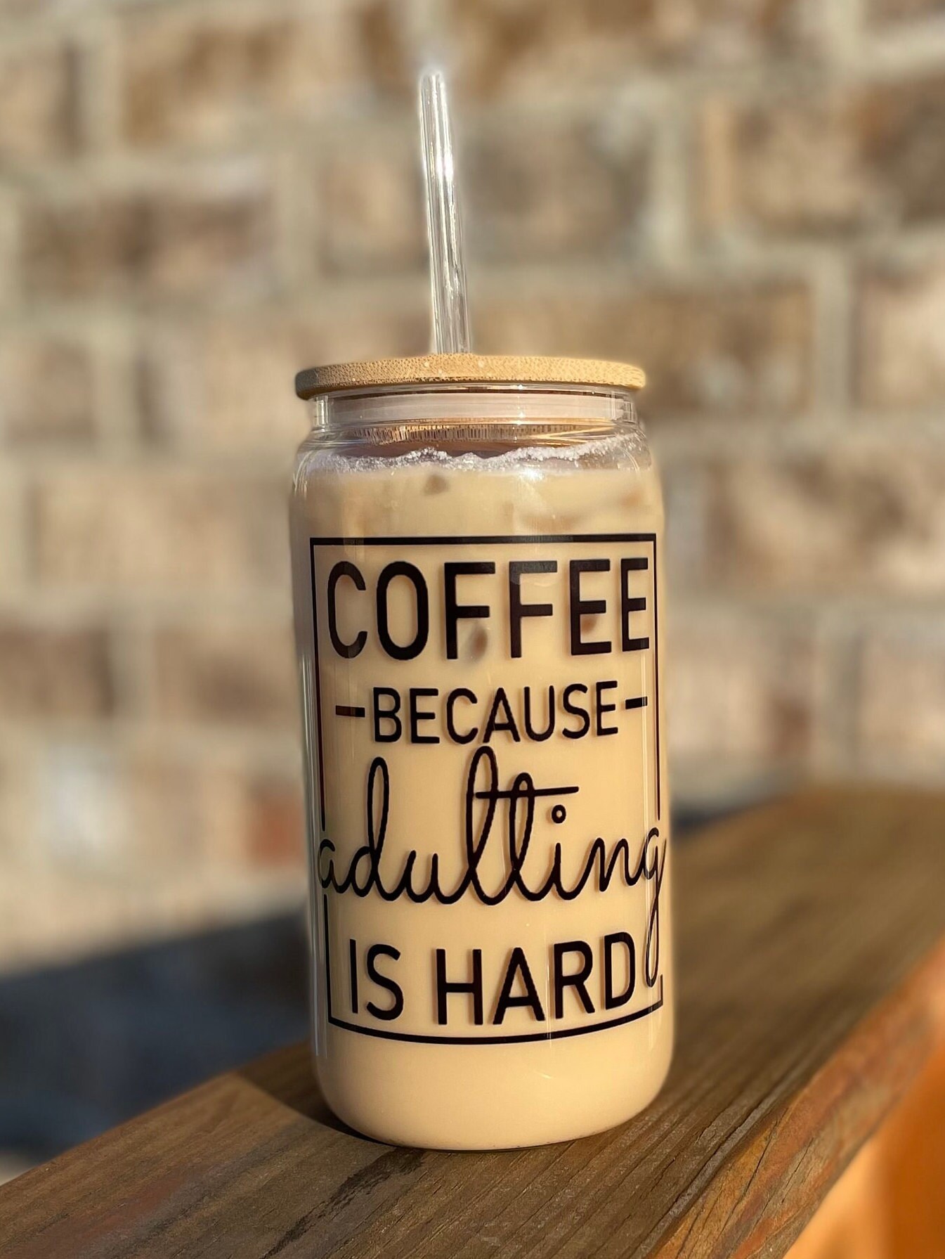 Iced Coffee Beer Glass Can Iced Coffee Can Libbey Glass Etsy