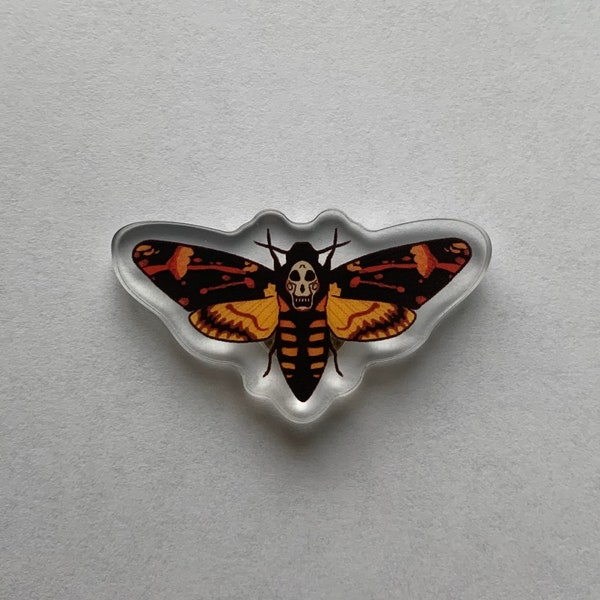 Death's-Head Moth Acrylic Pin (The Silence of the Lambs)