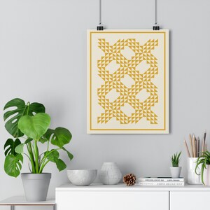 Mustard Quilt Top Art Print