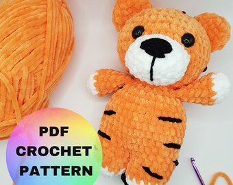 Crochet Tiger Pattern / Tiger Toy / Amigurumi Tiger Pattern