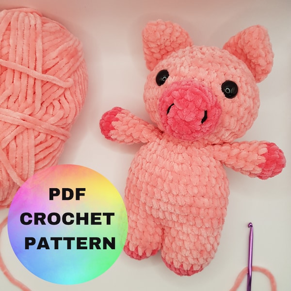 Crochet Pig Pattern / Amigurumi Pig / Pig Toy Pattern