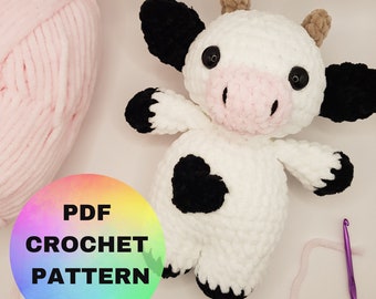 Crochet Cow / Cow Crochet Pattern / Amigurumi Cow Pattern