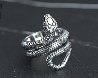 GTHIC Anelli Di Serpente Per Uomo Donna Anello Di Serpente Cobra