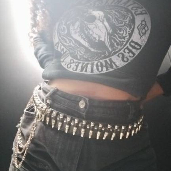 Punk Bullet Belt Etsy