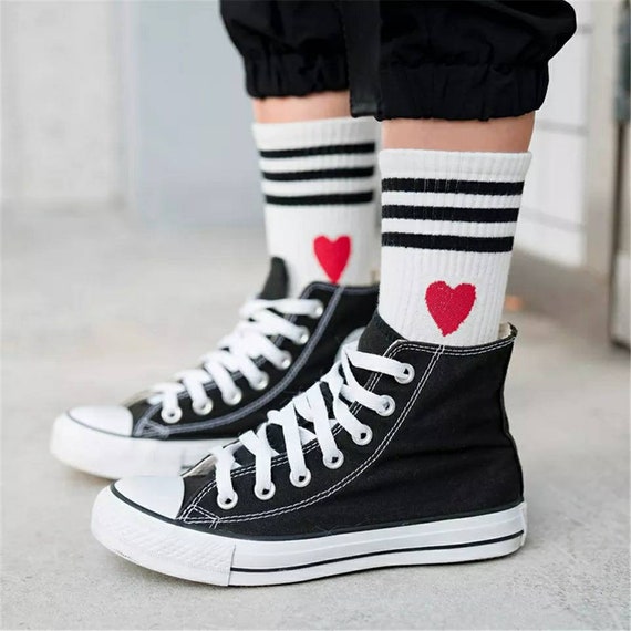 Heart Style Love Heart Socks Cotton Socks - Etsy