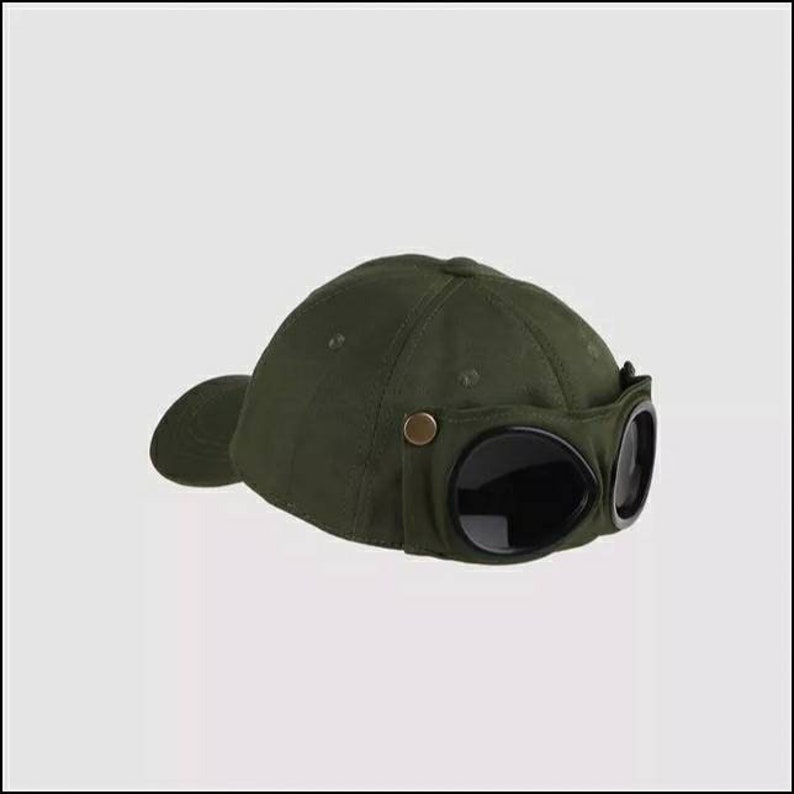 Retro Aviator Hat Glasses Peaked Cap Sunglasses Baseball Cap Etsy