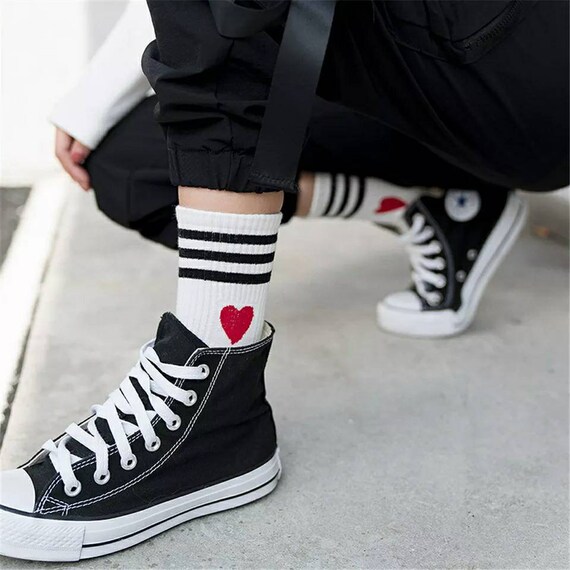 Heart Style Love Heart Socks Cotton Socks - Etsy