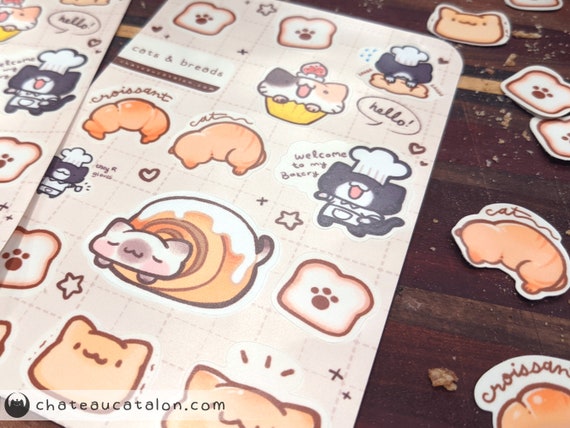 Animal Food Kawaii, 4x6 Sticker Sheets