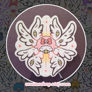Mini Seraph Piano Biblically Accurate Angel vinyl sticker