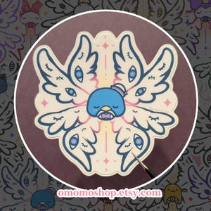Mini Seraph Tuxsam Biblically Accurate Angel vinyl sticker