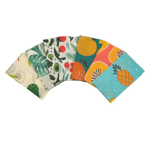 Natural Beeswax Wraps | Fresh, Fun, and Eco-Friendly | Pack of 3 (S, M & L)