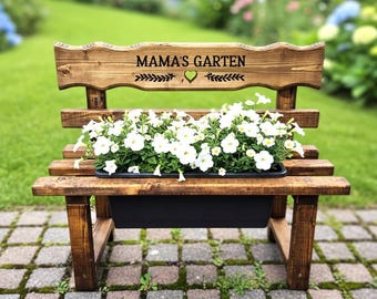 Geschenk für Mama Blumenbank personalisiert Beste Mama Mama's Garten Bank mit Gravur Beste Mama der Welt Weihnachtsgeschenk für Mama