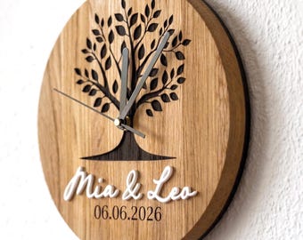 Hochzeitsuhr mit Gravur Hochzeit Geschenk Uhr personalisiert