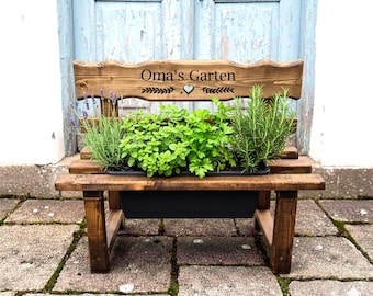 Regalo personalizado para la abuela: Banco de flores, banco de jardín para la abuela con grabado, La mejor abuela del mundo, regalo de Navidad para la abuela.