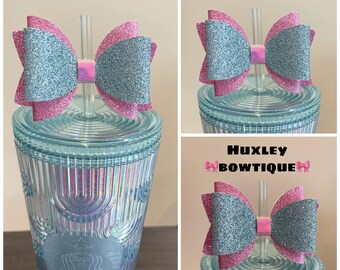 NEW Starbucks Anniversary Mermaid Glitter Straw Bow Topper, Starbucks Tumbler Topper, NEW APRIL Starbucks Release May 2022, Gift for her