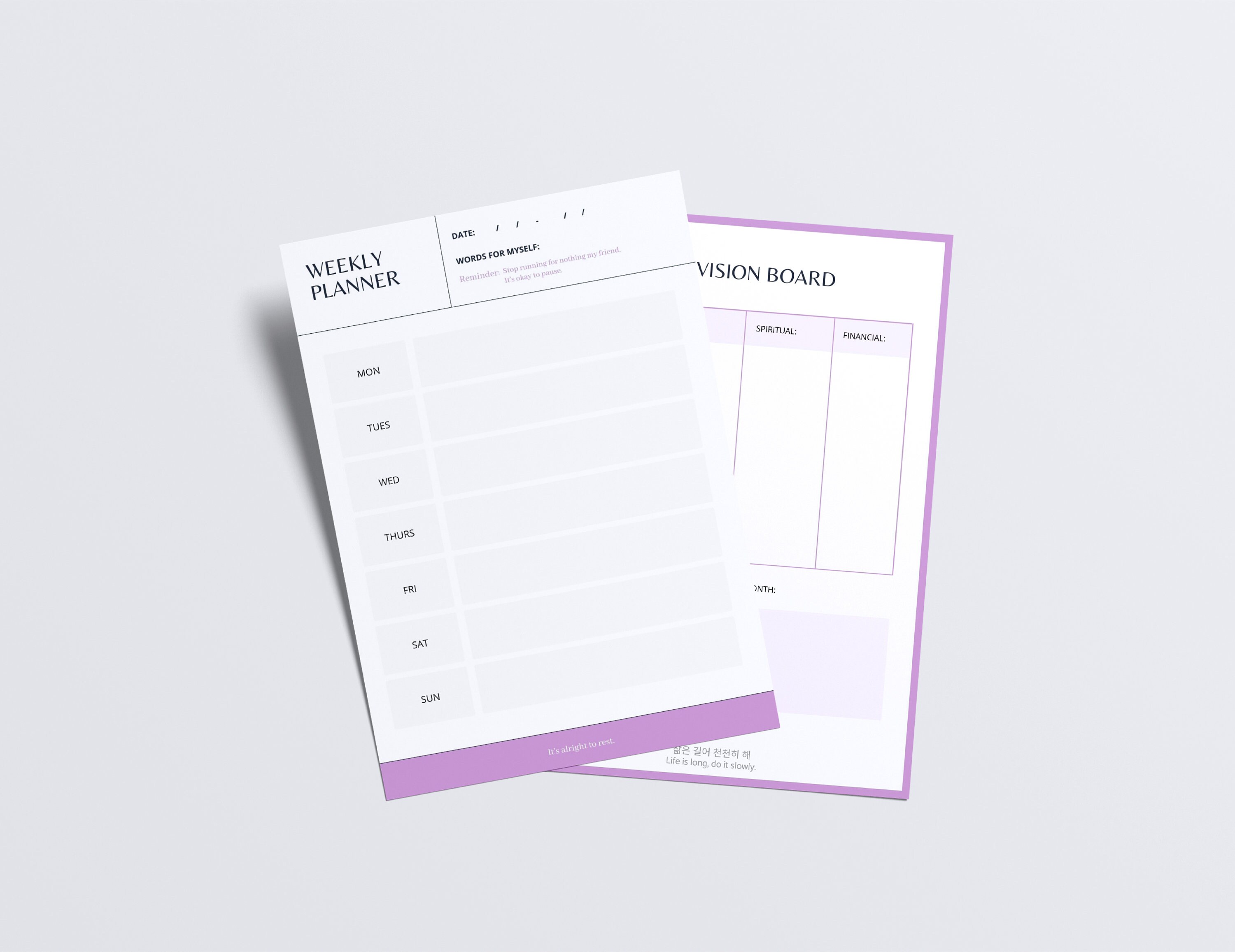 5in1 BTS Digital &amp; Printable Daily Planner Weekly Planner - Etsy