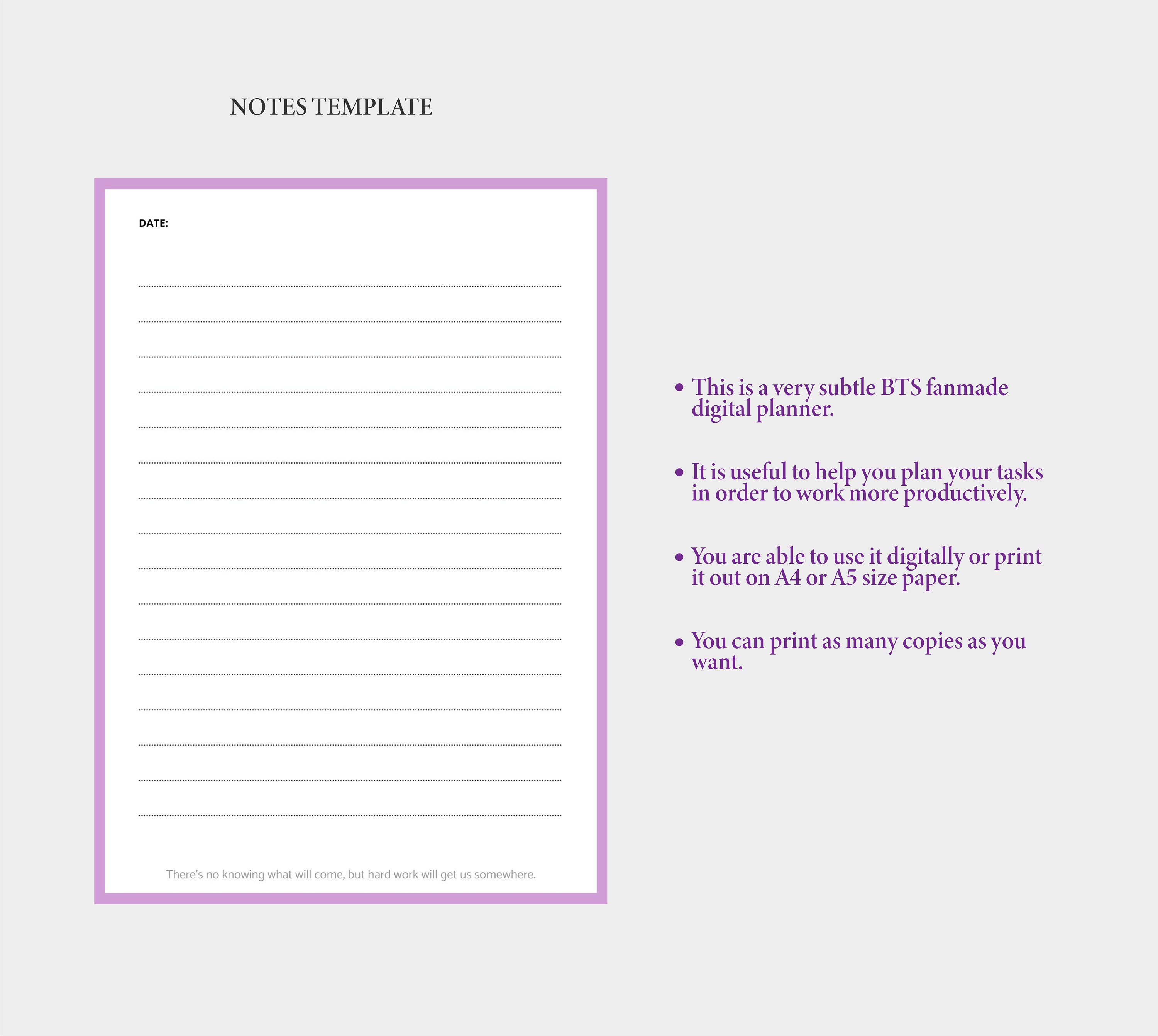 5in1 BTS Digital &amp; Printable Daily Planner Weekly Planner - Etsy