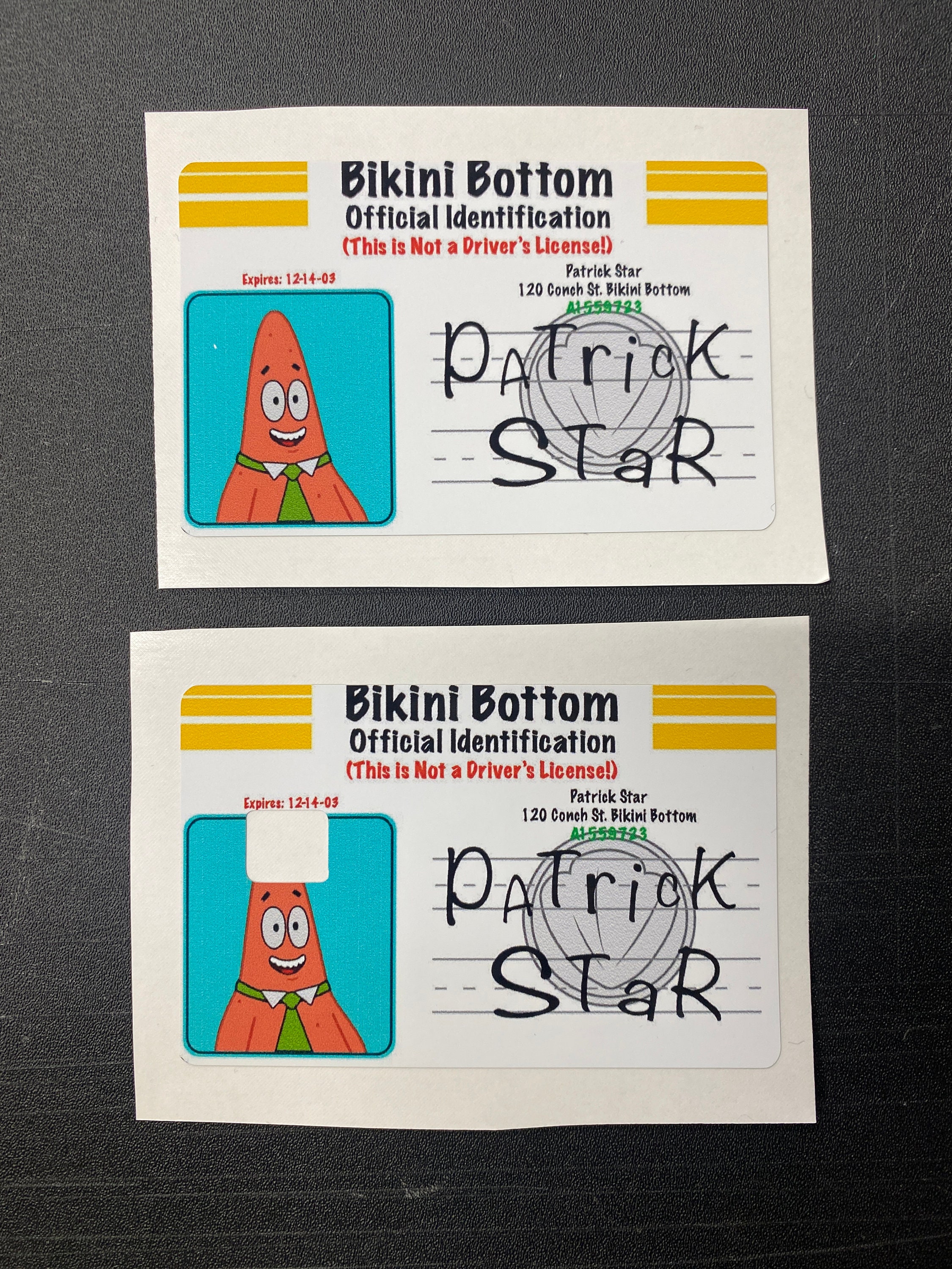 Credit Debit Card Covers Patrick Star ID Card Sticker Etsy