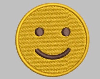 SMILE EMOJI EMBROIDERY File, Happy Emoji Digital, Trendy Embroidery, Machine Embroidery In Stitch Design Famous Embroidery Digital Download