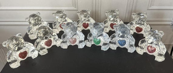 Pet Ashes Keepsake Bear, Unicorn, Dog or Cat | Resin Memorial Heart Figurine | Pet Loss Gift | Remembrance Keepsake.