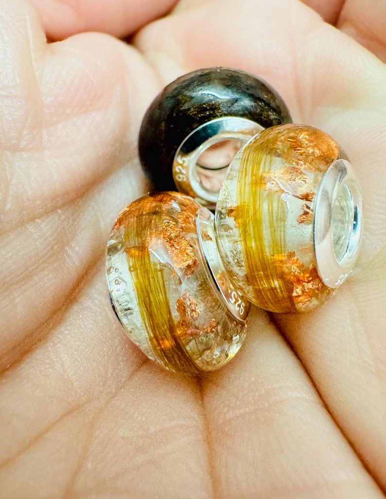 Cremation 'pandora' Style Charm. Pet Memorial. Keepsake Jewellery. Hair