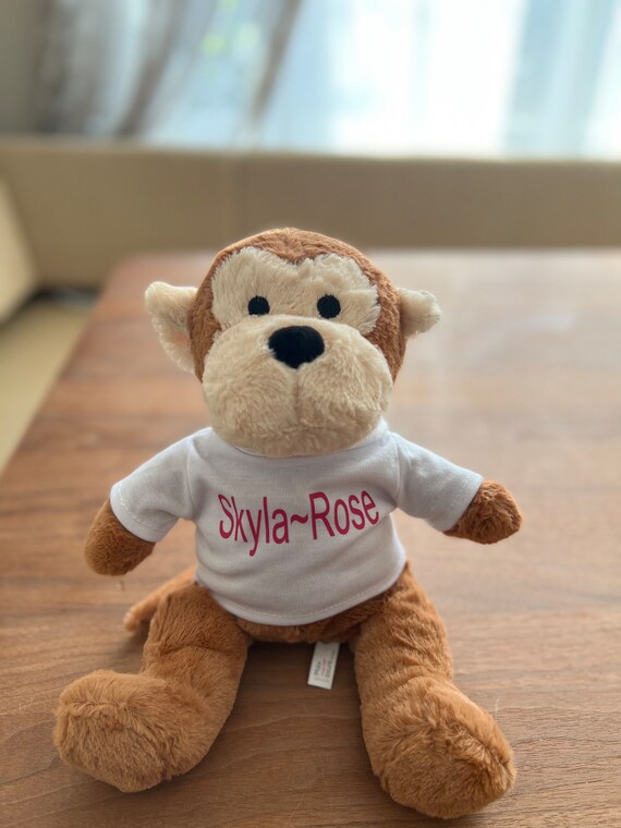 monkey teddy personalised
