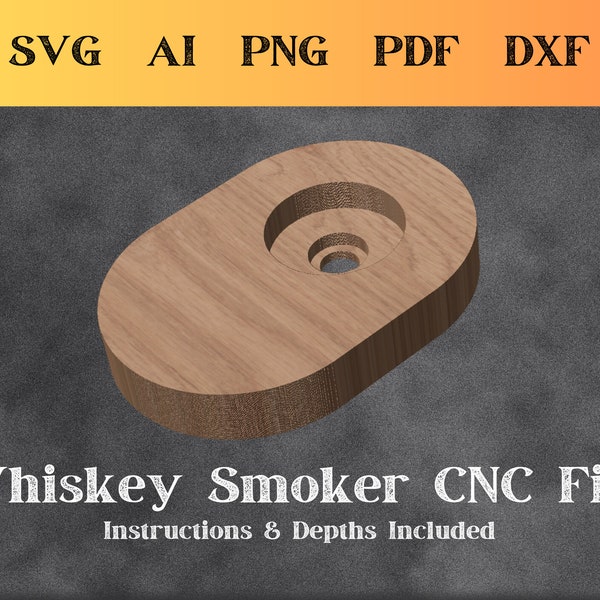 Fumeur de whisky | Fichier CNC/SVG/AI avec instructions | Aspiration vectrique | Carbure Créer | VCarve Pro