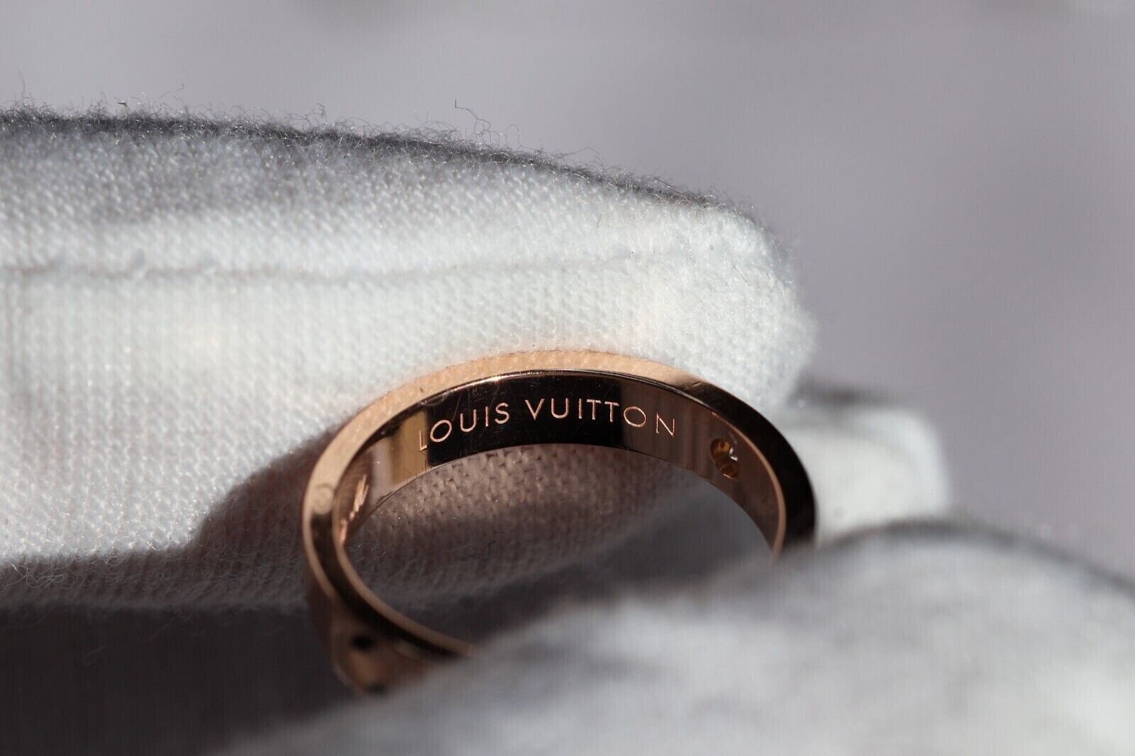 LOUIS VUITTON Ring Alliance Empreinte 1P Diamond #60 K18 Pink Gold