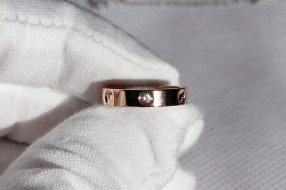 Louis Vuitton Empreinte Bangle, Pink Gold and Diamonds. Size S