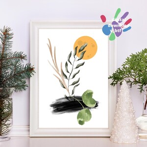 Printable Digital Download, Wall art poster, Leaf Print Digital Download, Boho Decor Printable, Print Poster Printable Download, Wall Art