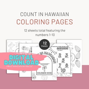 Count in Hawaiian Coloring Pages