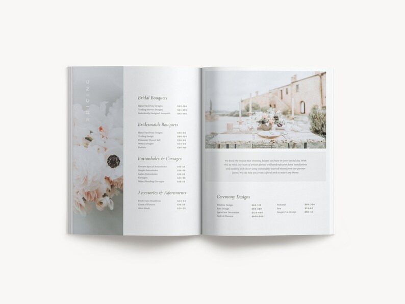 Wedding Florist Pricing Guide: Editable Canva Template (Digital Download) image 3